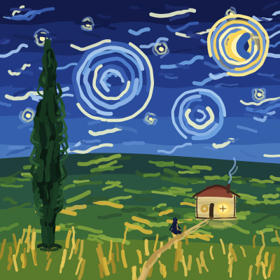 Perfect Moment (after Van Gogh)