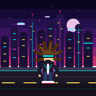 Neon Hedgehog Street